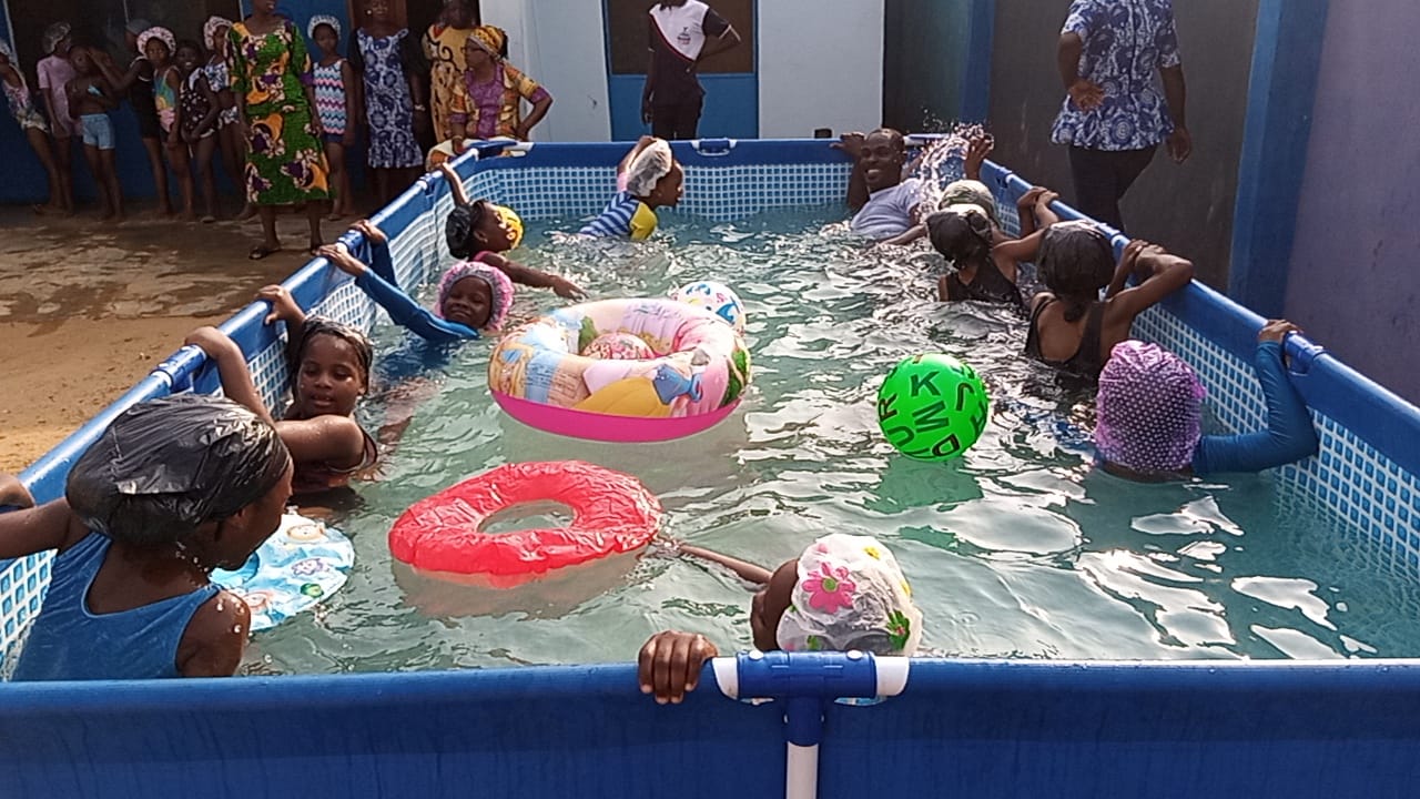 Young learners doing creative activities