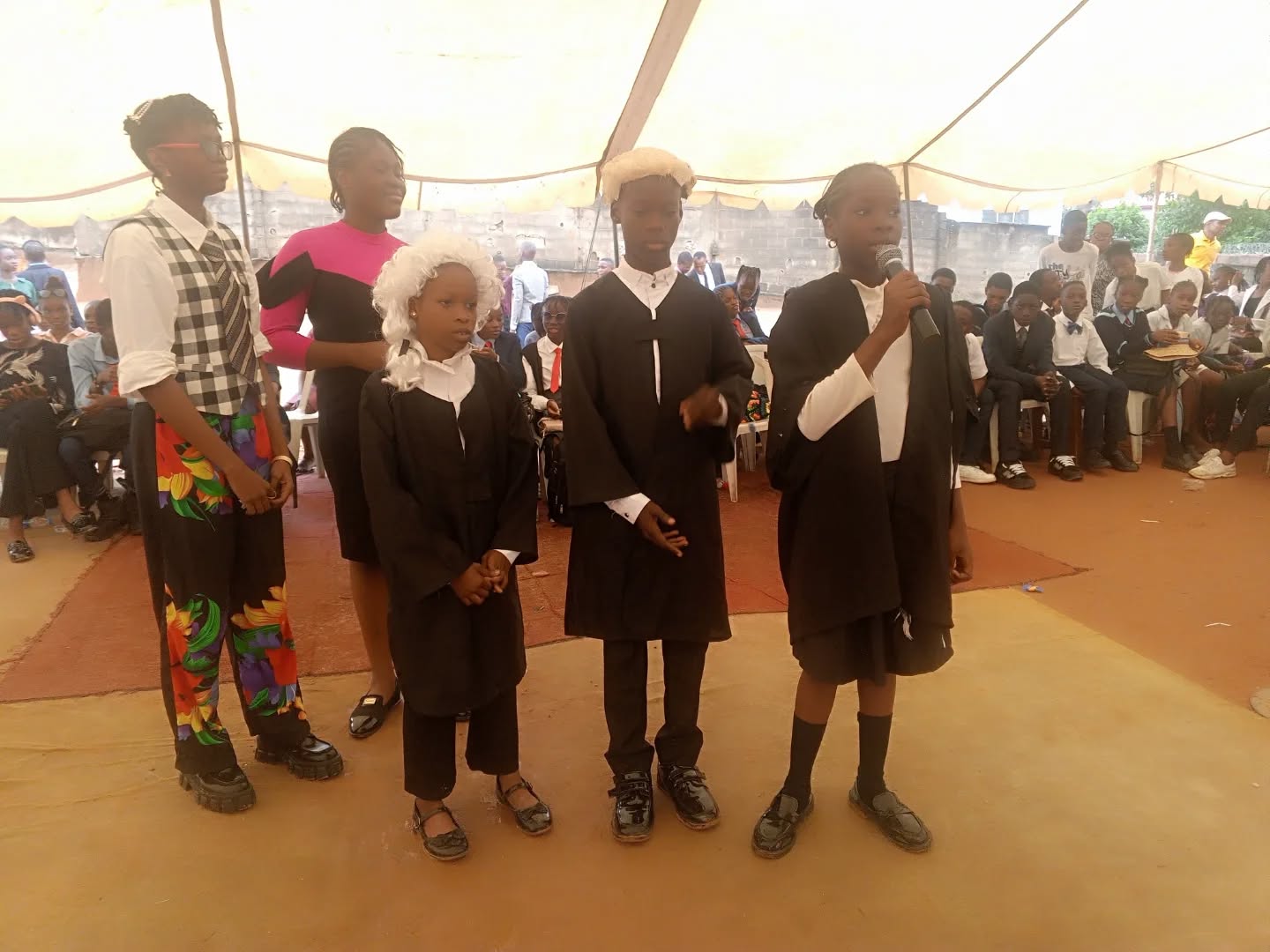 Pupils dressed as lawyers on Career Day